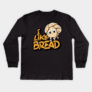 Funny Sourdough Bread Baking Minimalist Bakery Kids Long Sleeve T-Shirt